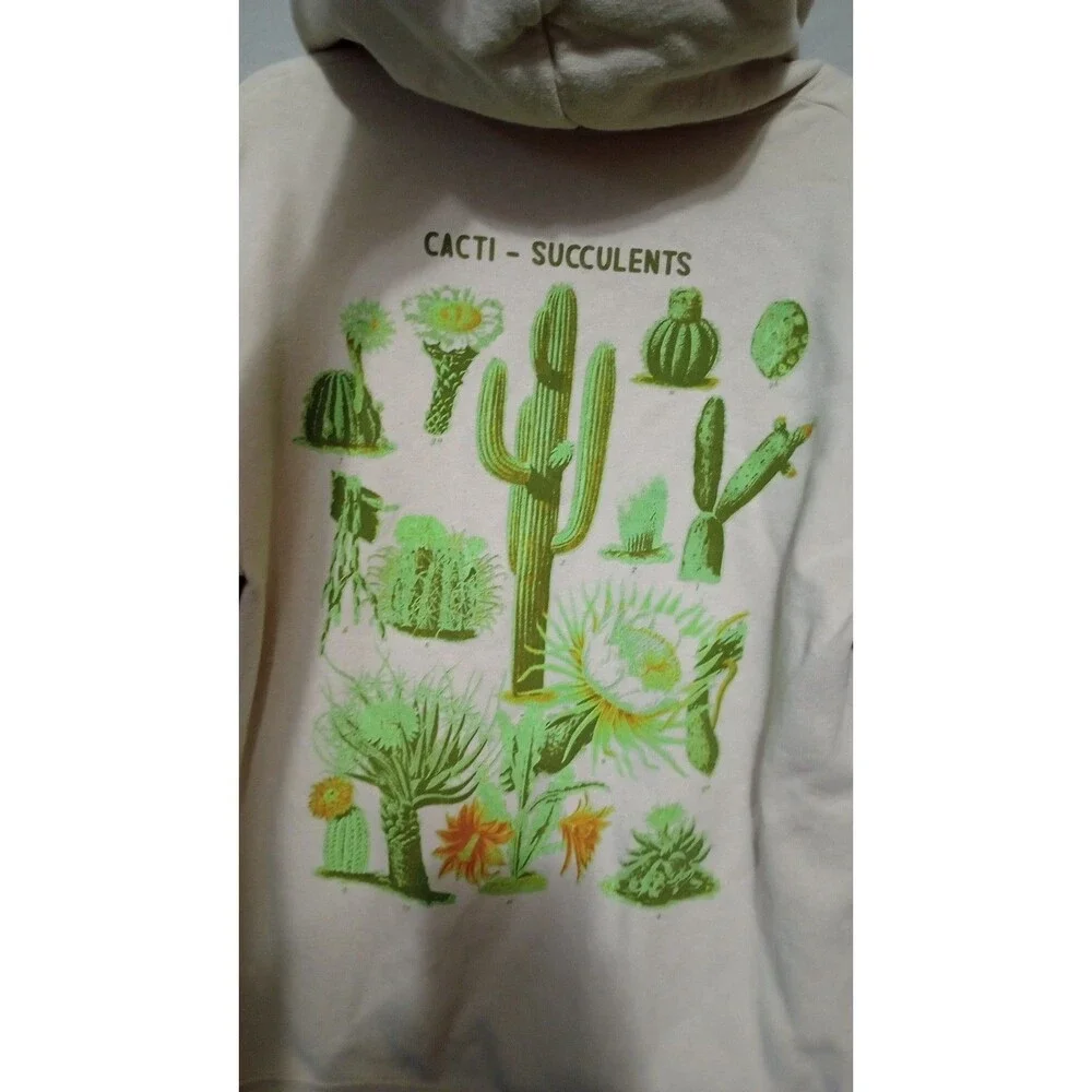 Bowery Supply Co Men’s Pullover Hoodie Sweatshirt Graphic Cactus Print Small - Picture 5 of 6